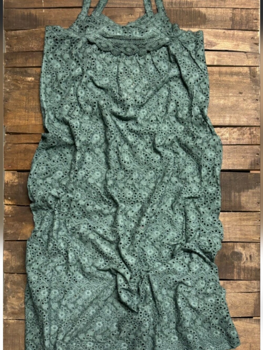 New Eye See You Dress - Emerald - By Jaded Gypsy - Eyelet Lace - Picture 3 of 4